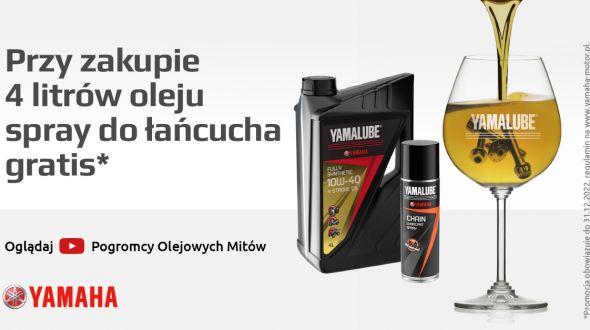Chcesz zadbać o swój motocykl? Korzystaj z oleju Yamalube. Czeka na Ciebie prezent!